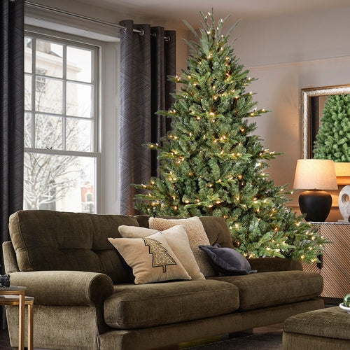 9FT Full-Shape Christmas Tree with 1100 UL Lights – PE/PVC Mixed