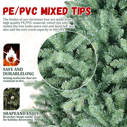 5FT Blue-Green Tint Christmas Tree with 1194 PE+PVC Tips – Unique